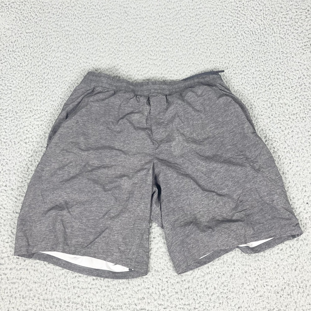 Lululemon Shorts Mens XL Gray Lined Running Athletic Gym Training Workout